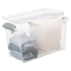 Grande Boîte transparente à roulettes 70 litres ProBox