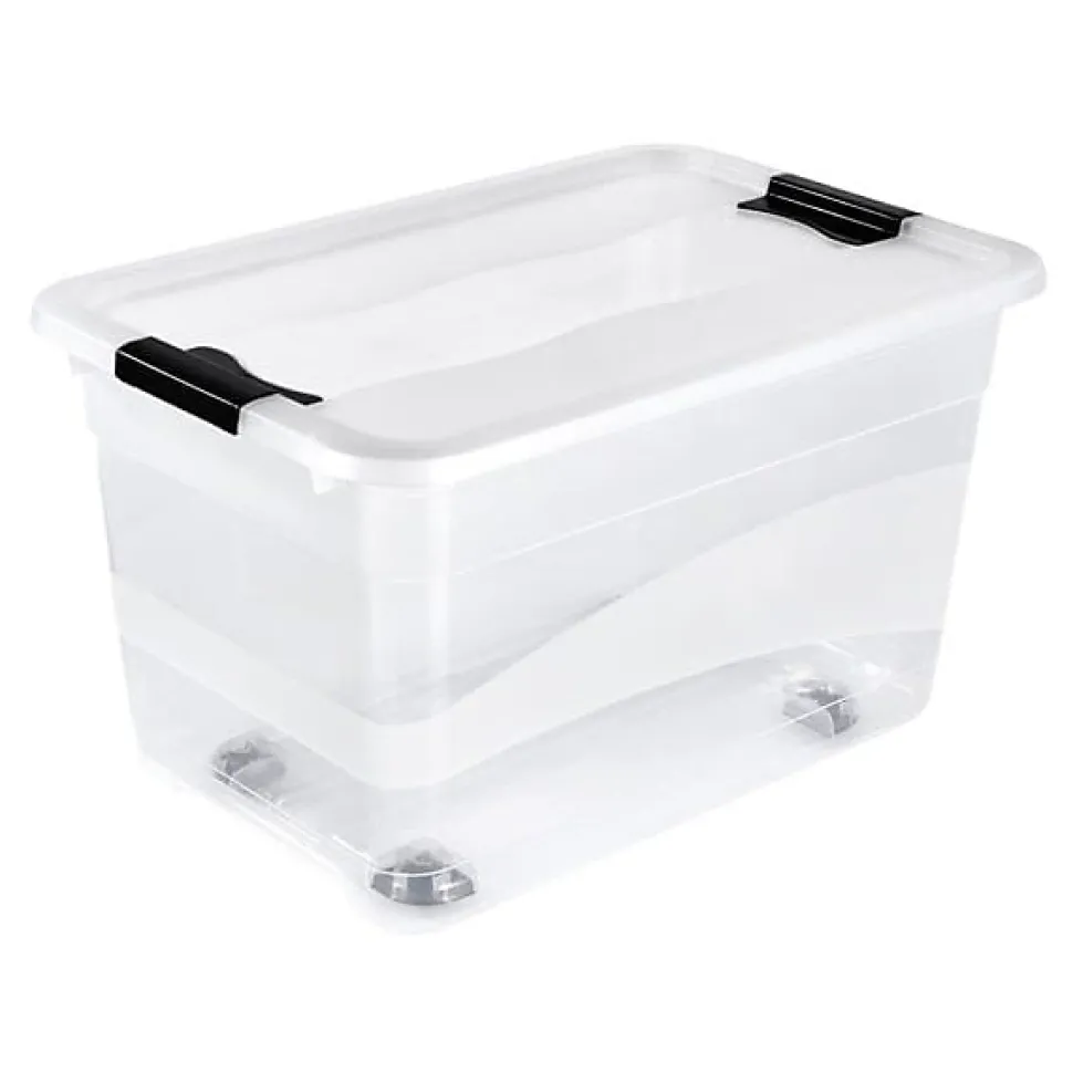 Grande Boîte transparente à roulettes pour ranger les jouets