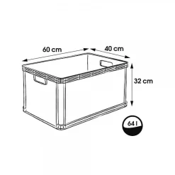 Grande caisse de rangement spécial extérieur 64 litres