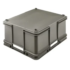 Grande Caisse empilable en plastique recyclé 54 litres - Gris