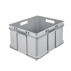 Grande Caisse empilable en plastique recyclé 54 litres - Gris Clair