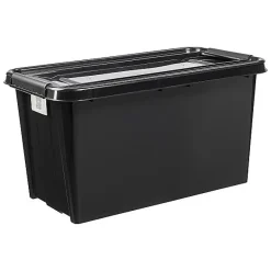 Grande Caisse Noire en Plastique Recyclé 70 litres