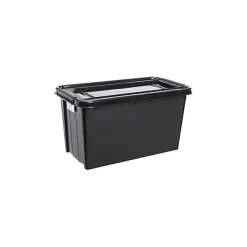 Grande Caisse Noire en Plastique Recyclé 70 litres