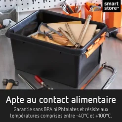 Grande Caisse Professionnelle solide avec couvercle 49 litres