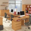 Grande Commode pour le salon AKORD K160 Aulne 160 cm 2 portes 4 tiroirs façade Aulne 4 étagères 160x40x99 cm