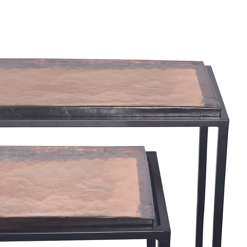 Grande console en verre fumé et métal L110 cm IGLOO