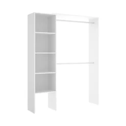 Grande Garde-robe Acquata, Structure pour dressing, Cintre ouvert, 140x40h187 cm, Blanc