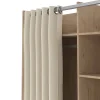 Grande Garde-robe Alfango, Meubles de chambre, Penderie de plain-pied, Placard à vêtements, 100x48 h160 cm, Chêne clair et Beige