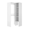 Grande Garde-robe Arpagone, Structure pour dressing d'angle, Cintre d'angle ouvert, 79x88h186 cm, Blanc