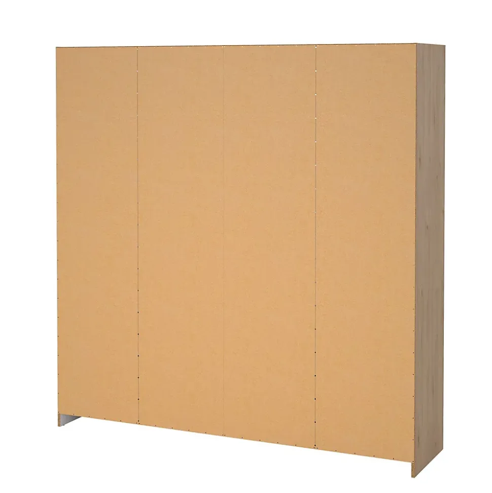 Grande Garde-robe Epipola, Meubles de chambre, Penderie de plain-pied, Placard à vêtements, 196x50 h200 cm, Chêne clair