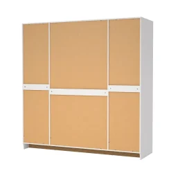 Grande Garde-robe Presidenti, Meubles de chambre, Penderie de plain-pied, Placard à vêtements, 196x62 h200 cm, Blanc