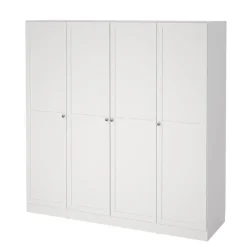 Grande Garde-robe Presidenti, Meubles de chambre, Penderie de plain-pied, Placard à vêtements, 196x62 h200 cm, Blanc