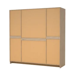 Grande Garde-robe Presidenti, Meubles de chambre, Penderie de plain-pied, Placard à vêtements, 196x62 h200 cm, Chêne clair