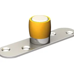 Guide sur platine pour profil galvanisé en U pour porte 150 kg à déplacement droit Mantion