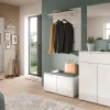 Hama - Combinaison de vestiaires (L/H/P : 258x193x37 cm) en imitation blanc et blanc brillant profond