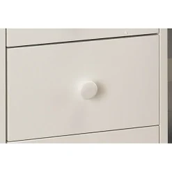 Haut de Vaisselier Blanc 9 Niches 2 Portes 2 Tiroirs Vitrés L 143 H 96 P 33 cm - L 143 x l 33 x H 96 cm
