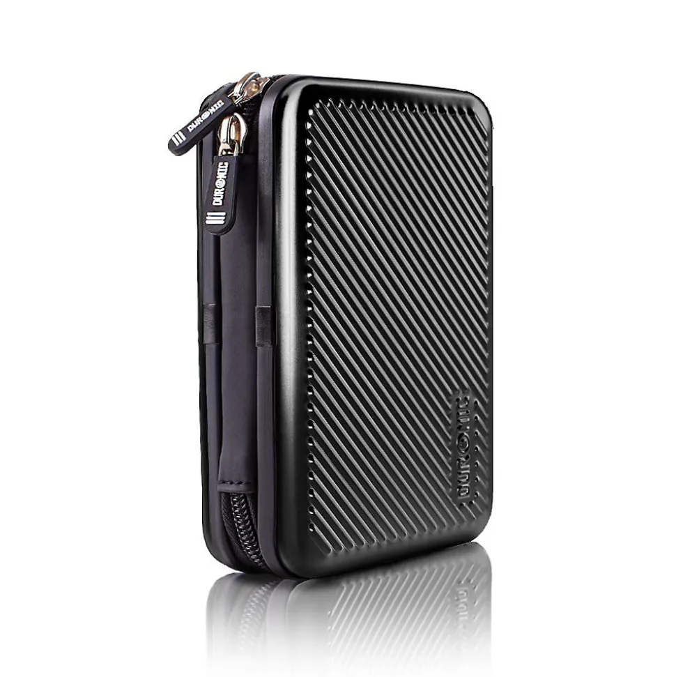 HDC3 BK Etui pour disque dur GPS liseuse batterie externe 11 x 16 cm Housse de protection antichoc rigide EVA Duronic