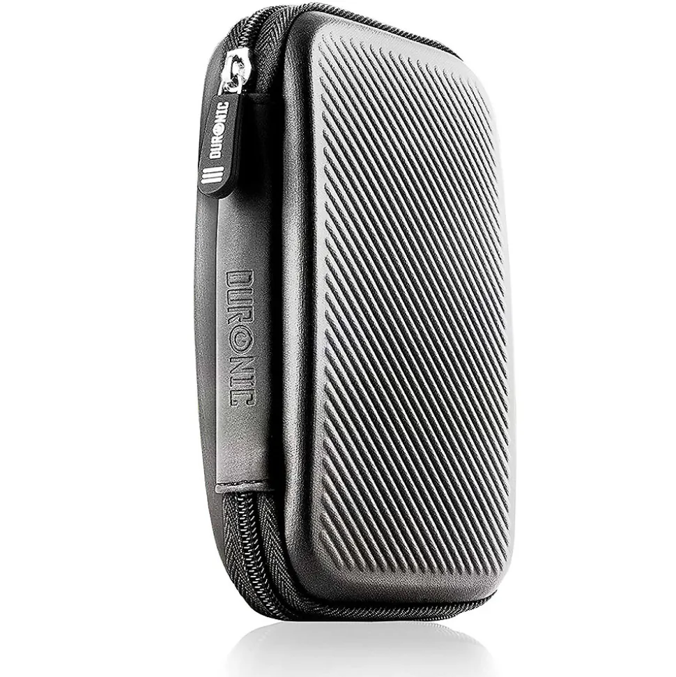 HDC2 GY Etui pour disque dur GPS liseuse batterie externe 11 x 15 cm Housse de protection antichoc semi rigide EVA Duronic