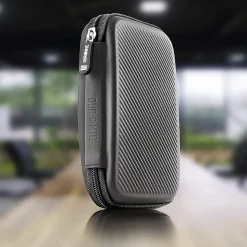 HDC2 GY Etui pour disque dur GPS liseuse batterie externe 11 x 15 cm Housse de protection antichoc semi rigide EVA Duronic