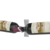 Helix Double support à bouteilles de vin gris mural standard 2 bouteilles