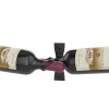 Helix Double support à bouteilles de vin noir mural standard 2 bouteilles