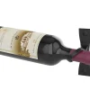 Helix Simple noir support à bouteille de vin mural pour 1 bouteille gauche