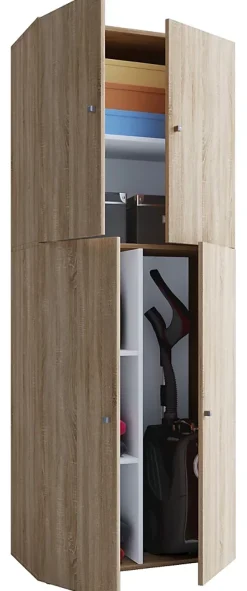 Holz Besenschrank Putzschrank Lona
