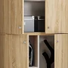 Holz Besenschrank Putzschrank Lona A