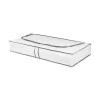 Housse de rangement extra-plate Compactor blanc L.108 x H. 15 x P. 45 cm