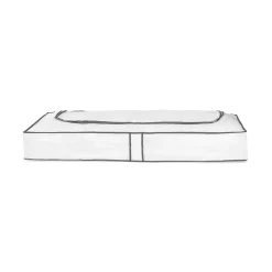 Housse de rangement extra-plate Compactor blanc L.108 x H. 15 x P. 45 cm