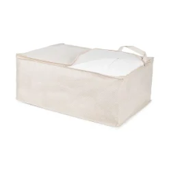 Housse de rangement pour couette Compactor Nancy beige L. 70 x H. 30 x P. 50 cm