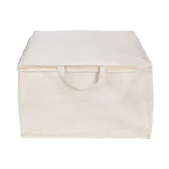 Housse de rangement pour couette Compactor Nancy beige L. 70 x H. 30 x P. 50 cm