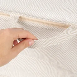 Housse de rangement pour couette Compactor Nancy beige L. 70 x H. 30 x P. 50 cm