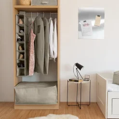 Housse de rangement pour vêtement Compactor Nancy beige H. 100 x L. 60 cm