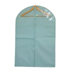 Housse de rangement pour vêtement H. 90 cm x L. 60 cm Pratiks vert d'eau