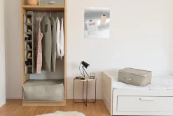 Housse de rangement pour vêtement Compactor Nancy beige H. 137 x L. 60 cm