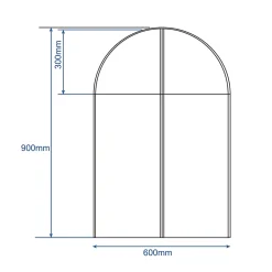Housse de rangement pour vêtement H. 90 cm x L. 60 cm Pratiks gris clair