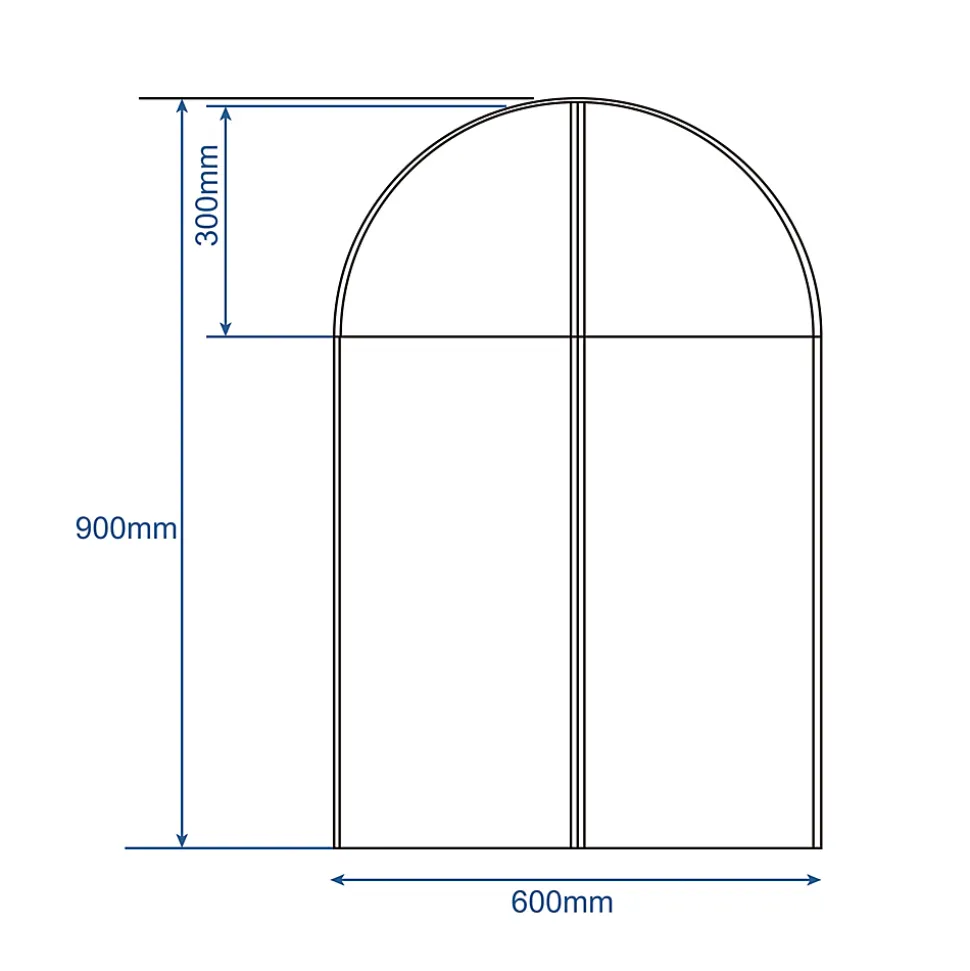 Housse de rangement pour vêtement H. 90 cm x L. 60 cm Pratiks gris clair