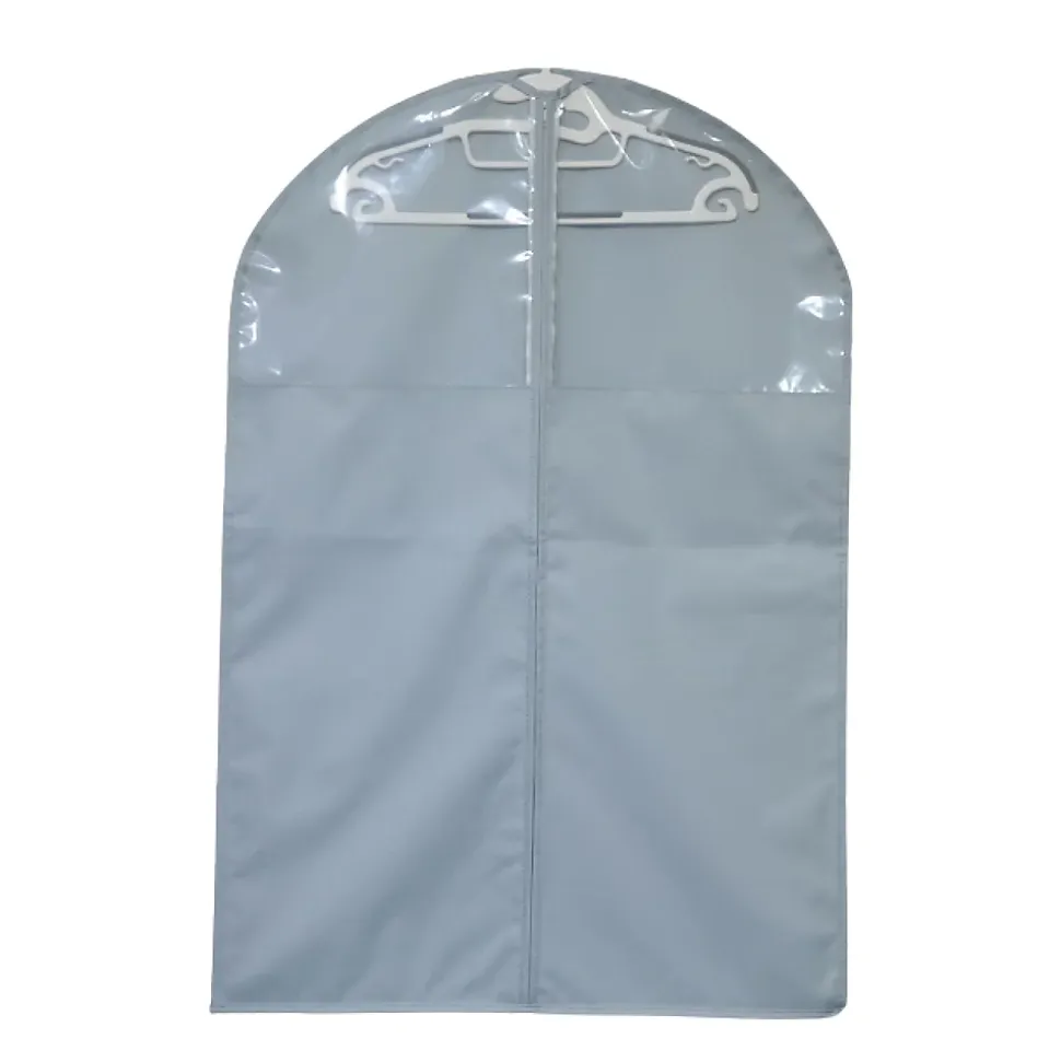 Housse de rangement pour vêtement H. 90 cm x L. 60 cm Pratiks gris clair