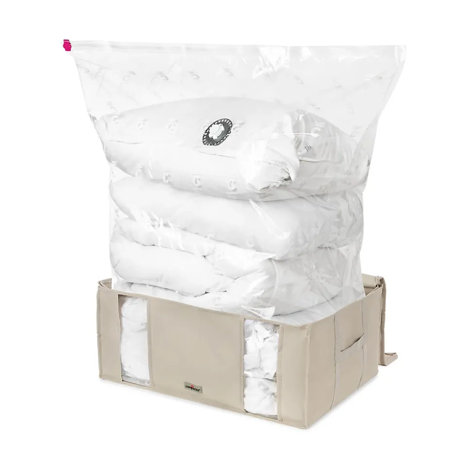 Housse de rangement sous vide Compactor beige 210L