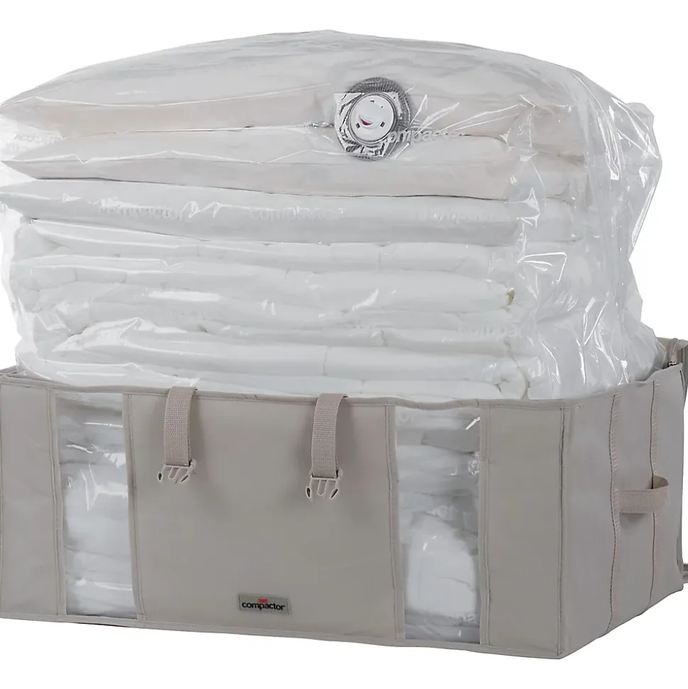 Housse de rangement sous vide Compactor beige 210L