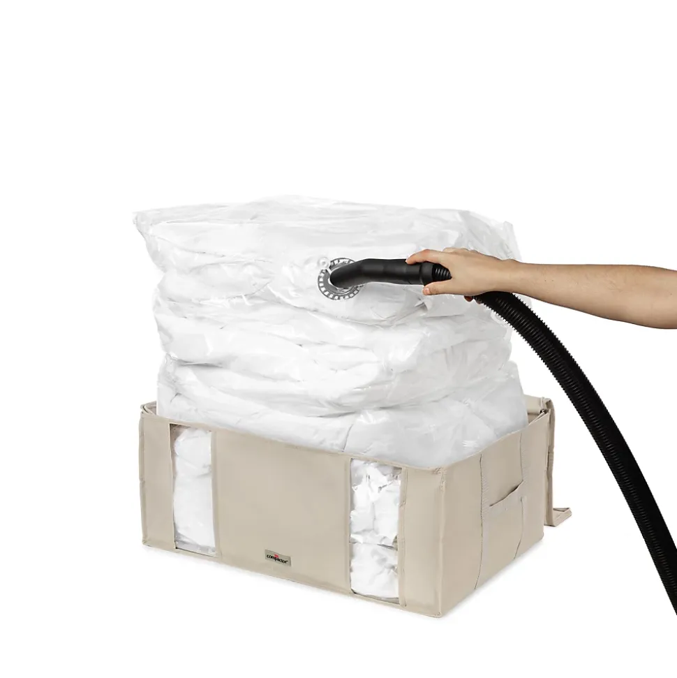 Housse de rangement sous vide Compactor beige 210L