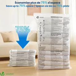 Housse de rangement sous vide grande capacite avec pompe Lot de 9 pcs VOUNOT