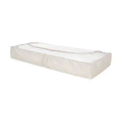 Housse de rangement sous lit Compactor Nancy beige L. 107 x H. 16 x P. 46 cm