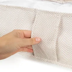Housse de rangement sous lit Compactor Nancy beige L. 107 x H. 16 x P. 46 cm
