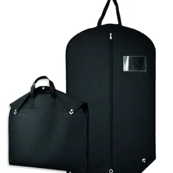Housse pour vêtements à suspendre, premium pliable avec fenêtre transparente - 60 x 100 cm - Noir - Vivezen