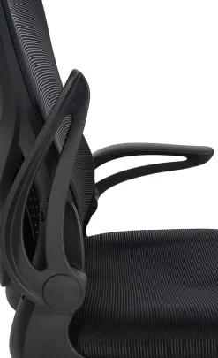 Hudson chaise de bureau ergonomique, soutien lombaire, pivotante, piétement, accoudoirs, capacité de charge 120 kg Noir