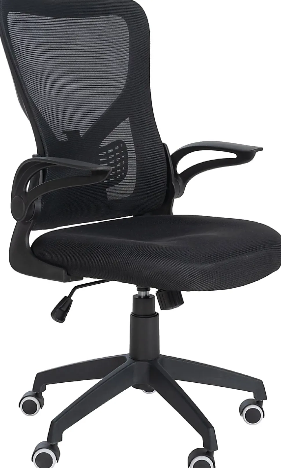 Hudson chaise de bureau ergonomique, soutien lombaire, pivotante, piétement, accoudoirs, capacité de charge 120 kg Noir