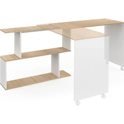 Id market bureau angle - 110 x 48 cm. haut de 75 cm. en panneaux de particules - bois