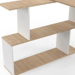 Id market bureau angle - 110 x 48 cm. haut de 75 cm. en panneaux de particules - bois